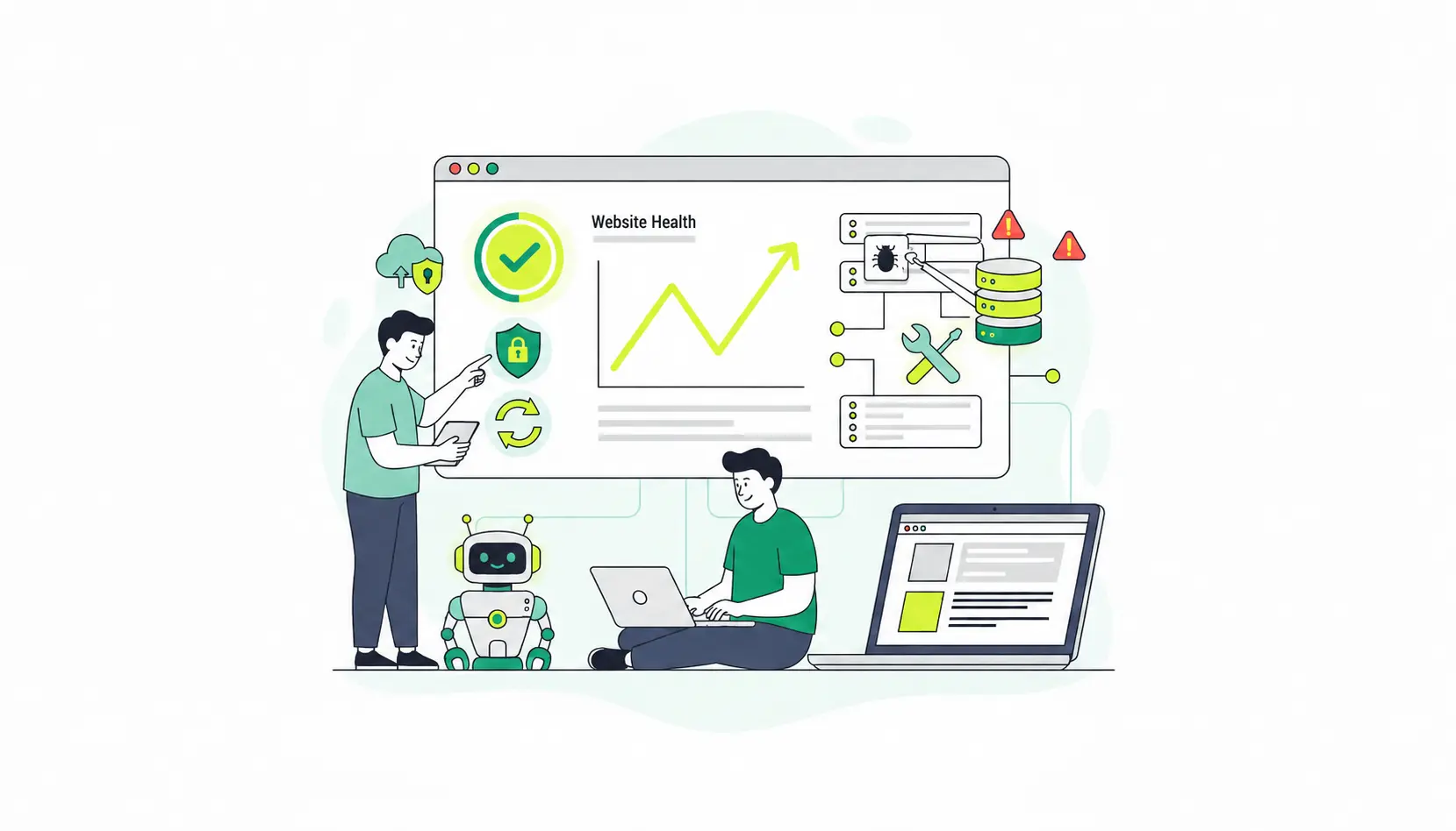 Website health audit illustration