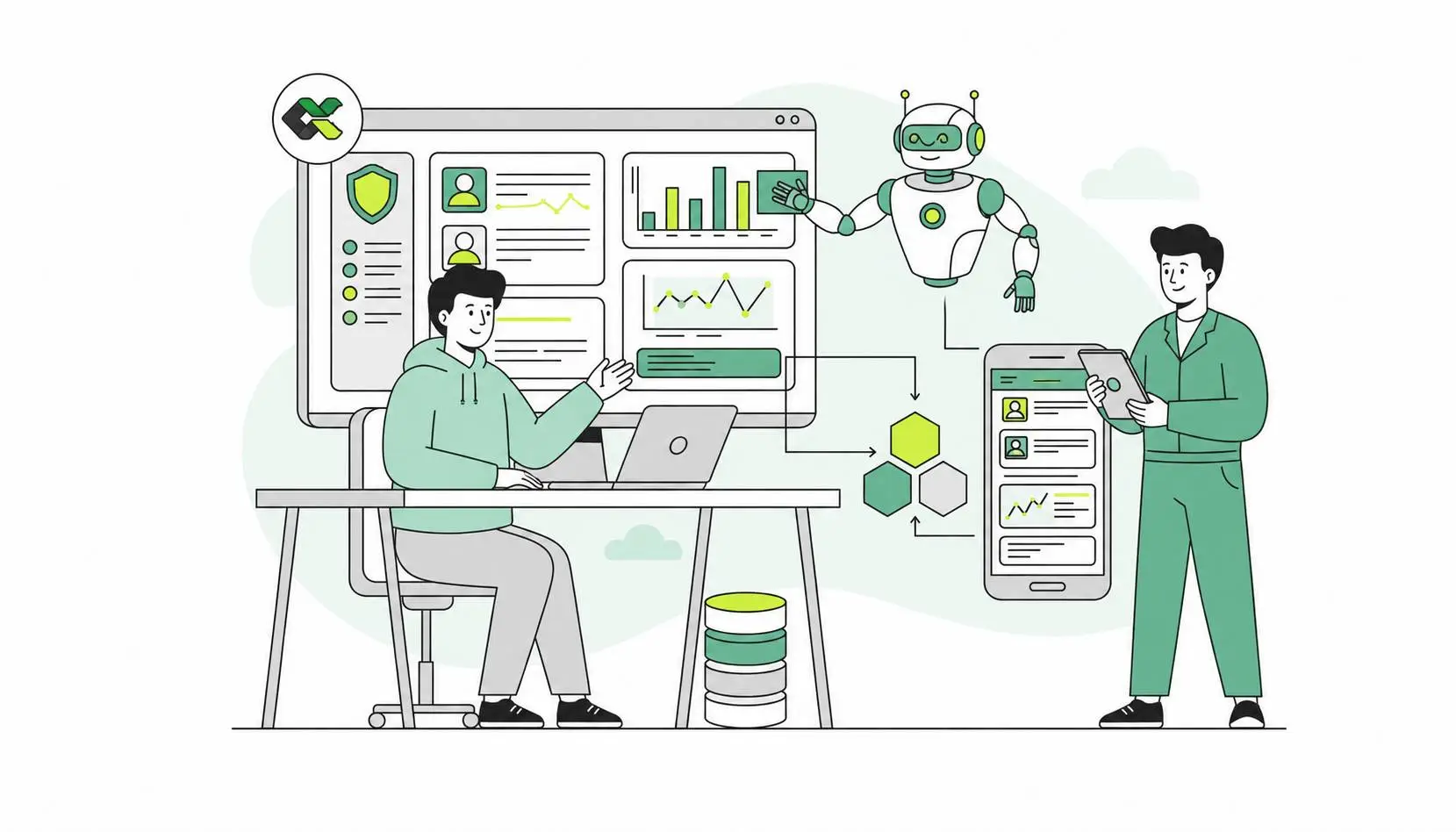 Web project planning illustration